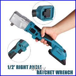 18-21V Cordless Electric Ratchets Wrench 1/2'' Right Angle 350-500Nm For Makita