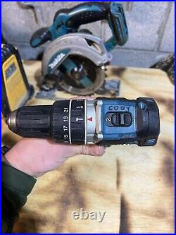 18v Makita tool Lot Saw +Hammer Drill +Impact Driver +(2) 4AH Batteries+Charger