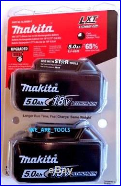 (2) NEW IN PACK Genuine Makita BL1850B-2 18V Batteries 5.0 AH LED Gauge 18 Volt