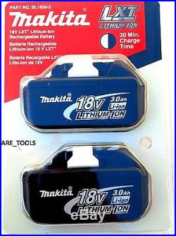 2 NEW IN RETAIL (TWIN) Genuine Makita 18V Batteries BL1830-2 3.0 AH 18 Volt LXT