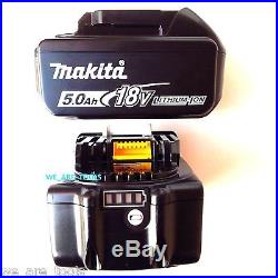 2 NEW Makita LED GAUGE BL1850B-2 18V GENUINE Batteries 5.0, (1) Charger 18 Volt
