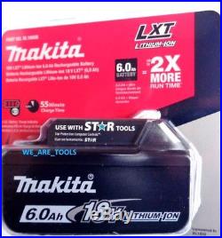 (2) New Genuine Makita BL1860B-2 18V Batteries 6.0 AH LED Gauge 18 Volt LXT