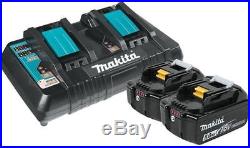 2 New Makita 18V BL1850B Batteries, & 1 DC18RD Dual Battery Charger 18 Volt USB