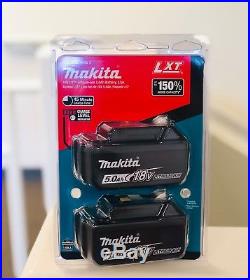 (2-PACK) Genuine Makita BL1850B 18V LXT Lithium-Ion Batteries 5.0Ah NEW IN PACK