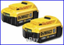 2 X Dewalt DCB182 18V XR li-ion Battery 4.0Ah, Brand New Genuine UK CE