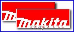 2x Makita Red 3m Sticker Decal Us Made Truck Vehicle Car Window Power Tools