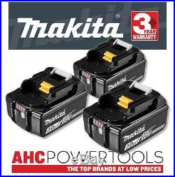 3 x Makita BL1830B 18V Li-Ion Battery 3.0Ah (With Charge Level Indicator)