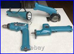 4 Vintage Makita Cordless Power Tools Drill Flashlight Circular Saw Recipro Saw