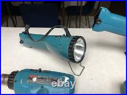 4 Vintage Makita Cordless Power Tools Drill Flashlight Circular Saw Recipro Saw