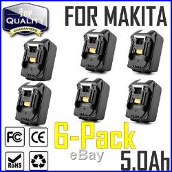 6X 18V Makita replace 5AH For Makita BL1850 BL1850 BL1830 BL1840 Li-ion Battery