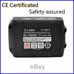 BL1860B for Makita 18V Battery 6.0AH LI-ION BL1830 BL1840 BL1850 Power Tool-2PCS
