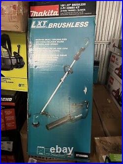 BRAND NEW Makita XT286SM1 18V LXT Brushless Combo Kit Blower & Trimmer