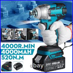Brushless Electric Impact Wrench Cordless 1/2 Power Tool For Makita Battery t