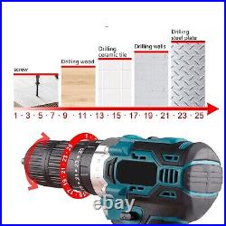 Cordless Electric Screwdriver Power Tools Drill Driver Brushless For Makita 18V