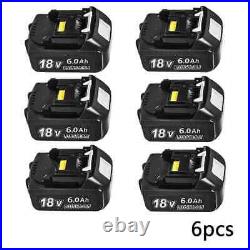 For Makita 18V Battery 6000mAh Rechargeable Power Tools Battery with LED Li-ion