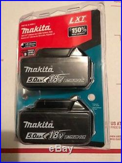 MAKITA 18V LXT 5.0Ah LITHIUM-ION BATTERY GENUINE AUTHENTIC 2-PACK BL1850B-2 NEW