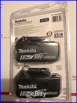 MAKITA 18V LXT 5.0Ah LITHIUM-ION BATTERY GENUINE AUTHENTIC 2-PACK BL1850B-2 NEW