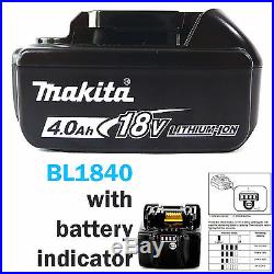 MAKITA 18V LXT DHP458Z COMBI DRILL & 2 x BL1840 BATTERIES FUEL CELL INDICATOR