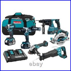 MAKITA CANADA Li-Ion Brushless Cordless 6-Tool Combo Kit with2 Batteries & Charger