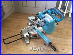 MAKITA DLS714 SLIDING MITRE SAW WITH 2 4ah BATTERIES