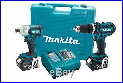 MAKITA LXT211 18V LXT Lithium-Ion 2-Pc. Combo Kit LXT211-R WithFACTORY WARRANTY