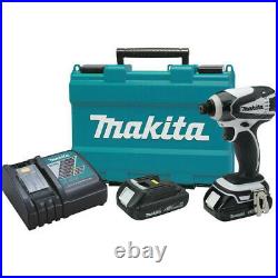 Makita 18V 1.5 Ah 1/4 in. Hex Impact Driver Kit XDT04CW Certified Refurbished