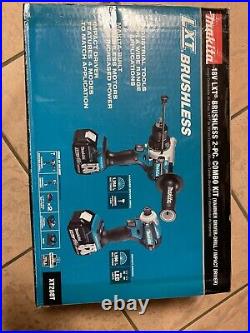 Makita 18V LXT 2pc COMBO HAMMER DrILL+impact Driver Batteries And Charger