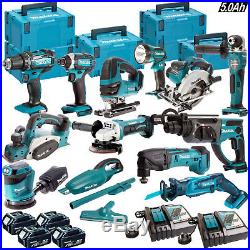 Makita 18V LXT Cordless 13pcs Monster Kit With 4 x 5.0AH Batteries Charger Case