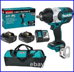 Makita 18V LXT Li-Ion Brushless Cordless High Torque Impact Wrench 1/2 in XWT08T
