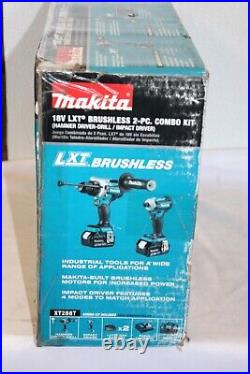 Makita 18V LXT Li-Ion Hammer Drill-Driver/Impact Driver Tool Combo Kit XT288T