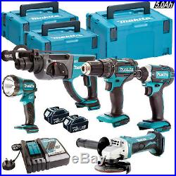 Makita 18V Li-Ion 5 Piece Monster Kit with 2 x 5.0AH Batteries & Charger in Case