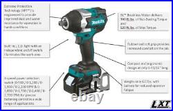 Makita 18V Lxt 4-Speed Mid-Torque 1/2'' Sq Drive Impact Wrench With Friction