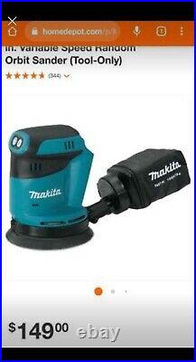 Makita 18v cordless orbital sander W BATTERY AND Charger Power Tools woodwork