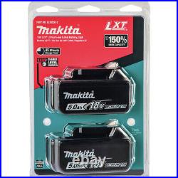 Makita 2-Piece 18V LXT Li-Ion Batteries (5 Ah) BL1850B-2 New