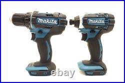 Makita 4pc Tools With Charger, XDT11, XRJ01, DML815, XFD10, 2 Batteries