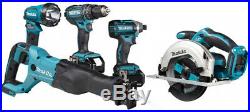 Makita 5 Tool Combo 18 Volt LXT Lithium Ion Cordless Batteries Rapid Charger Bag