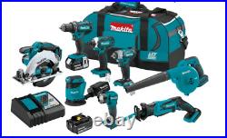 Makita 8 PIECE Combo Kit Assorted Tools Lithium-Ion Cordless System Teal SUMMER