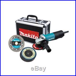 Makita 9557PBX1 4-1/2 Angle Grinder with Case, Diamond Blade and Grinding Wheels