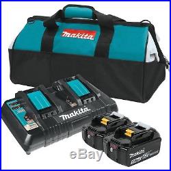 Makita BL1850B2DC2X 18V Lithium BL1850B 2 pack 5.0ah Battery & Dual Port Charger