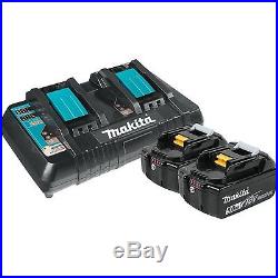Makita BL1850B2DC2 18V Battery and Dual Port Charger Starter Pack (5.0Ah)