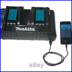 Makita Battery Charger Dual 2 Two Port Rapid 18V LXT Lithium-Ion 3.0 4.0 5.0 Ah