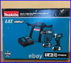 Makita CT225SYX 18V LXT Lithium-Ion Compact Combo Kit NEW SEALED IN BOX