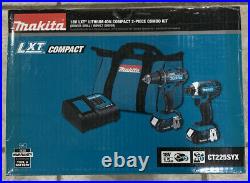 Makita CT225SYX Tool Combo Kit Battery Charger Driver Drill Impact Cordless Set