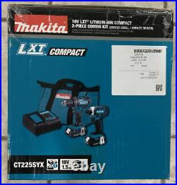 Makita CT225SYX Tool Combo Kit Battery Charger Driver Drill Impact Cordless Set