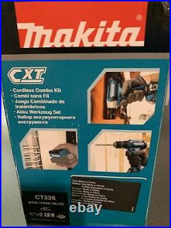 Makita CT326 12V max CXT Lithium-Ion Cordless 3-Pc. Combo Kit, New