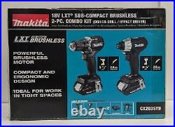 Makita CX203SB 18V LXT Sub-Compact Brushless 2pc. Combo Kit Drill/Impact Driver