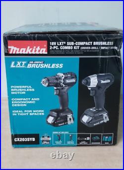 Makita CX203SYB 18 Volt LXT Lithium Ion Brushless Cordless 2 Piece Combo Kit