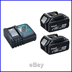 Makita DC18RC Battery Charger with 2 BL1840B LXT 18V 4 Ah Batteries with Indicator