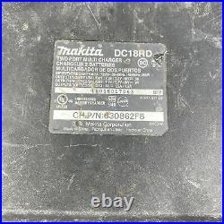 Makita DC18RD Battery Charger with 4 18V Li-ion Batteries BL1830B