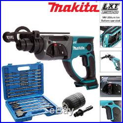 Makita DHR202Z 18V Cordless SDS+ Rotary Hammer Drill + 17pc Acc & Keyless Chuck